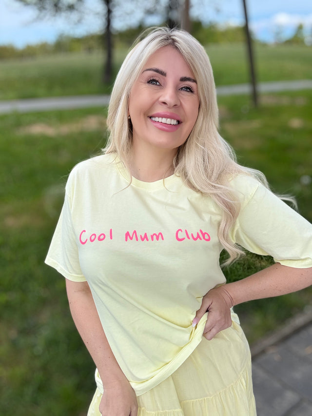 Statement Shirt gelb COOL MUM CLUB