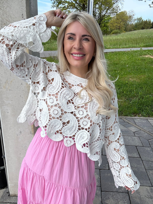 Häkeloberteil BOHO CHIC weiß