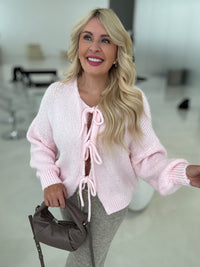 Strickjacke BALLERINA ROSA zum binden
