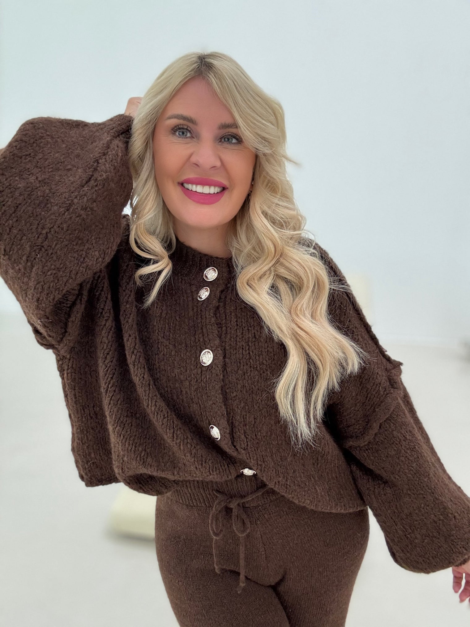 Strickjacke SUPER SOFT dark coffee