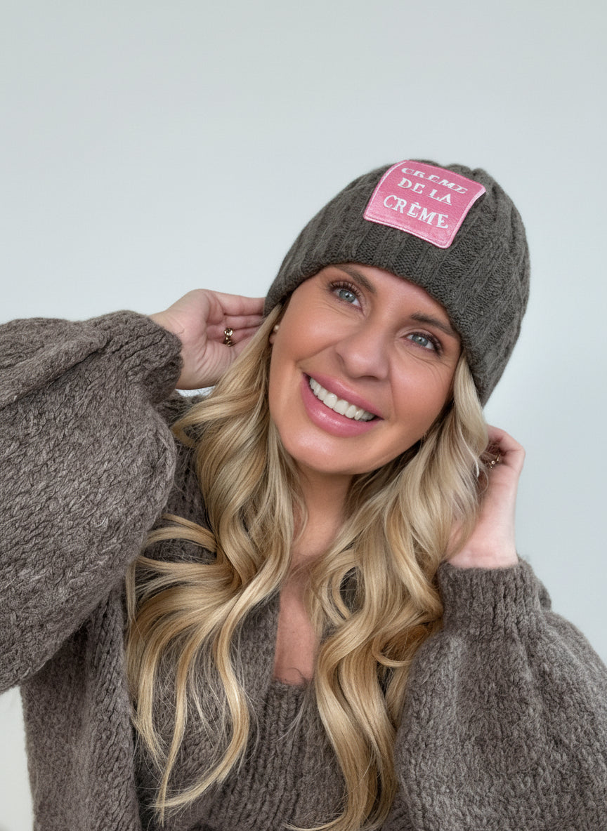 Mütze Beanie CREME DE LA CREME taupe