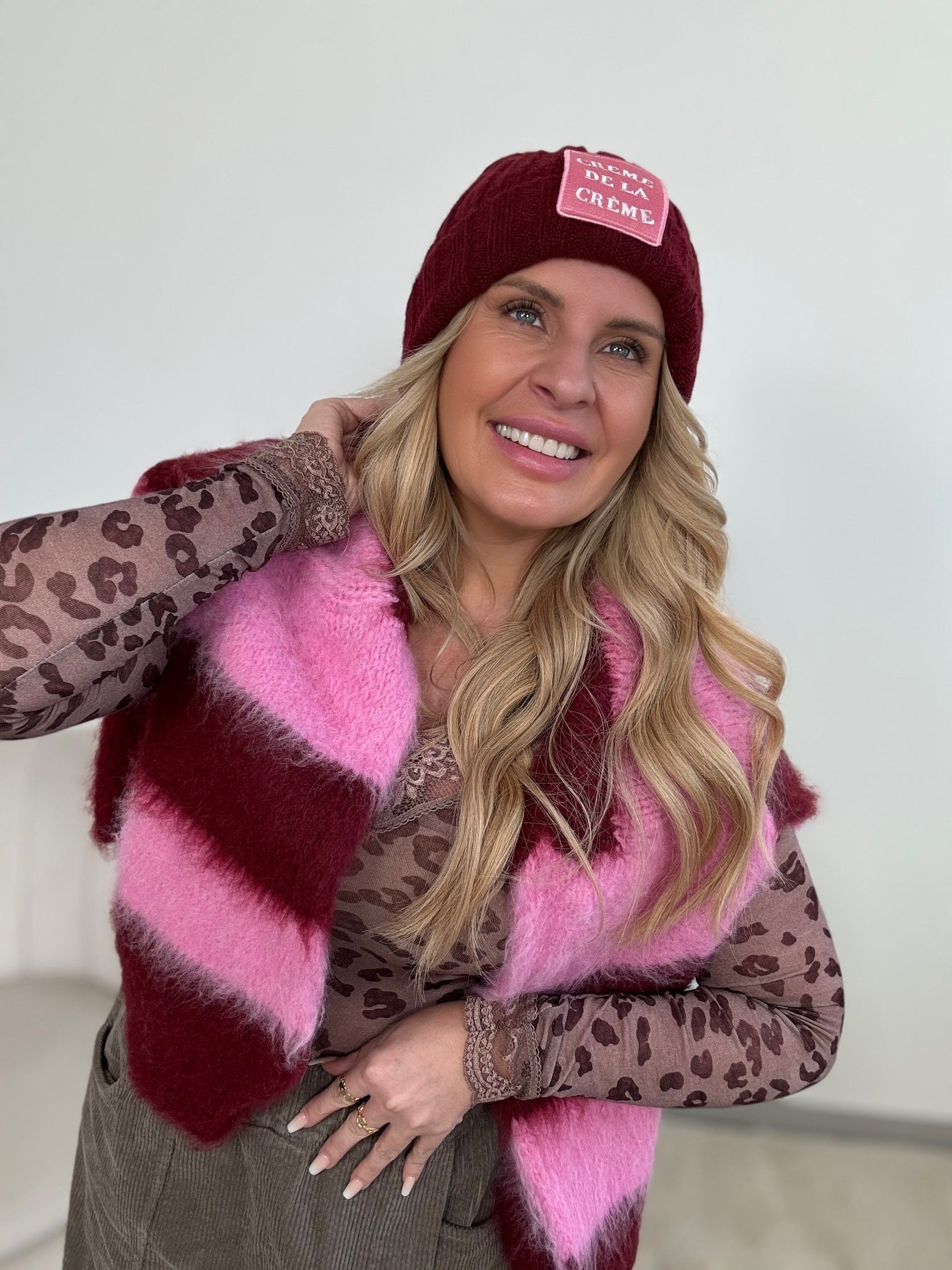 Mütze Beanie CREME DE LA CREME burgundy