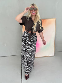 Musselin Rock WILD LOVE mit Schlitzen leo