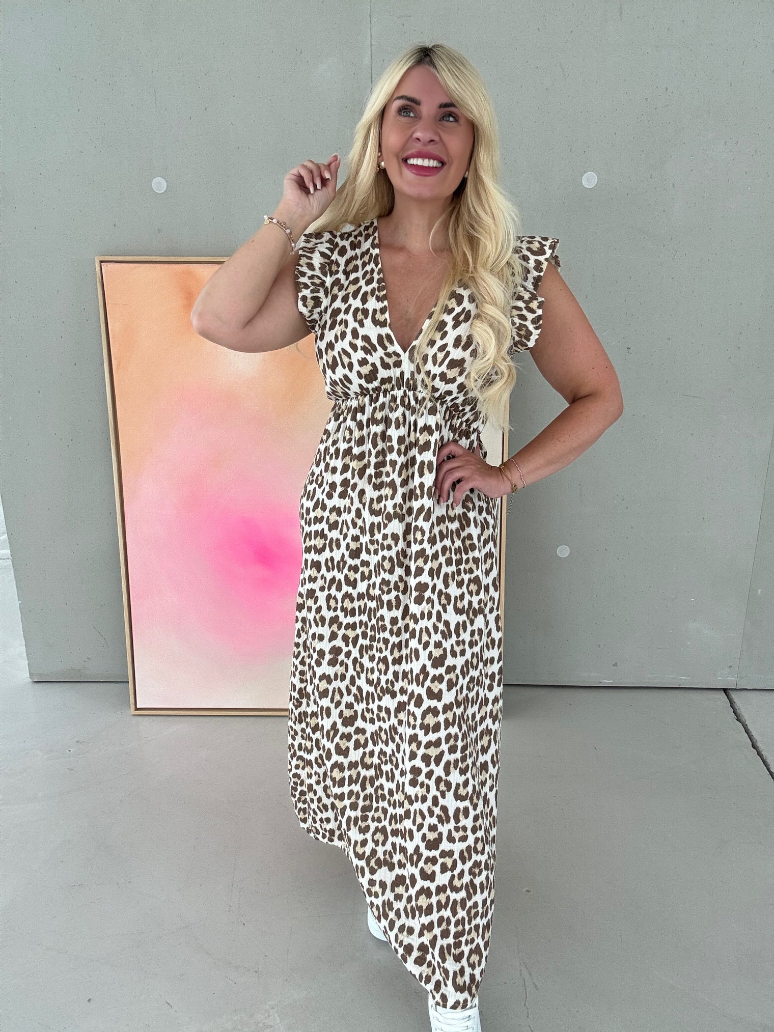 Signature Musselin Kleid weiß WILD LEO