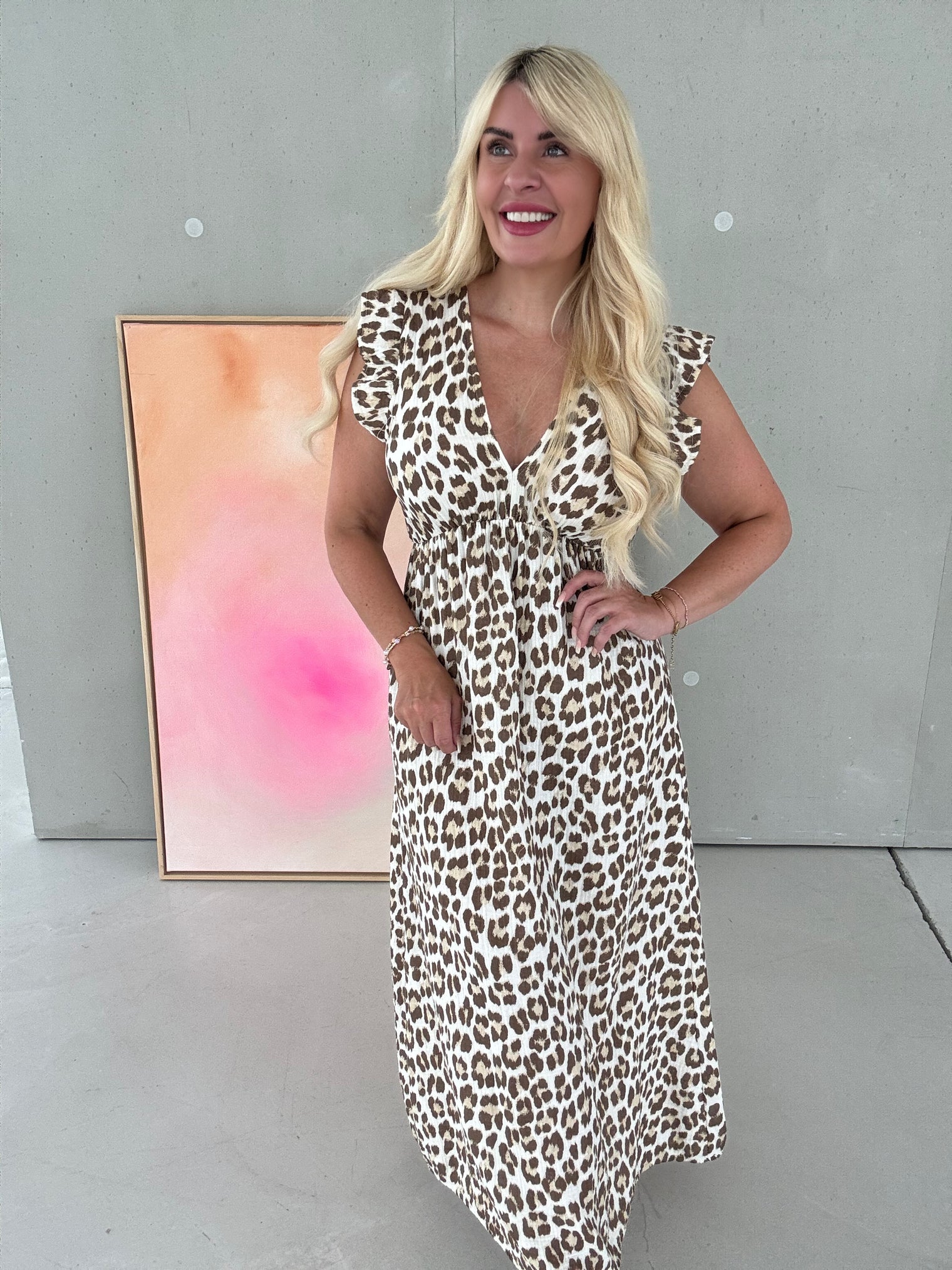 Signature Musselin Kleid weiß WILD LEO