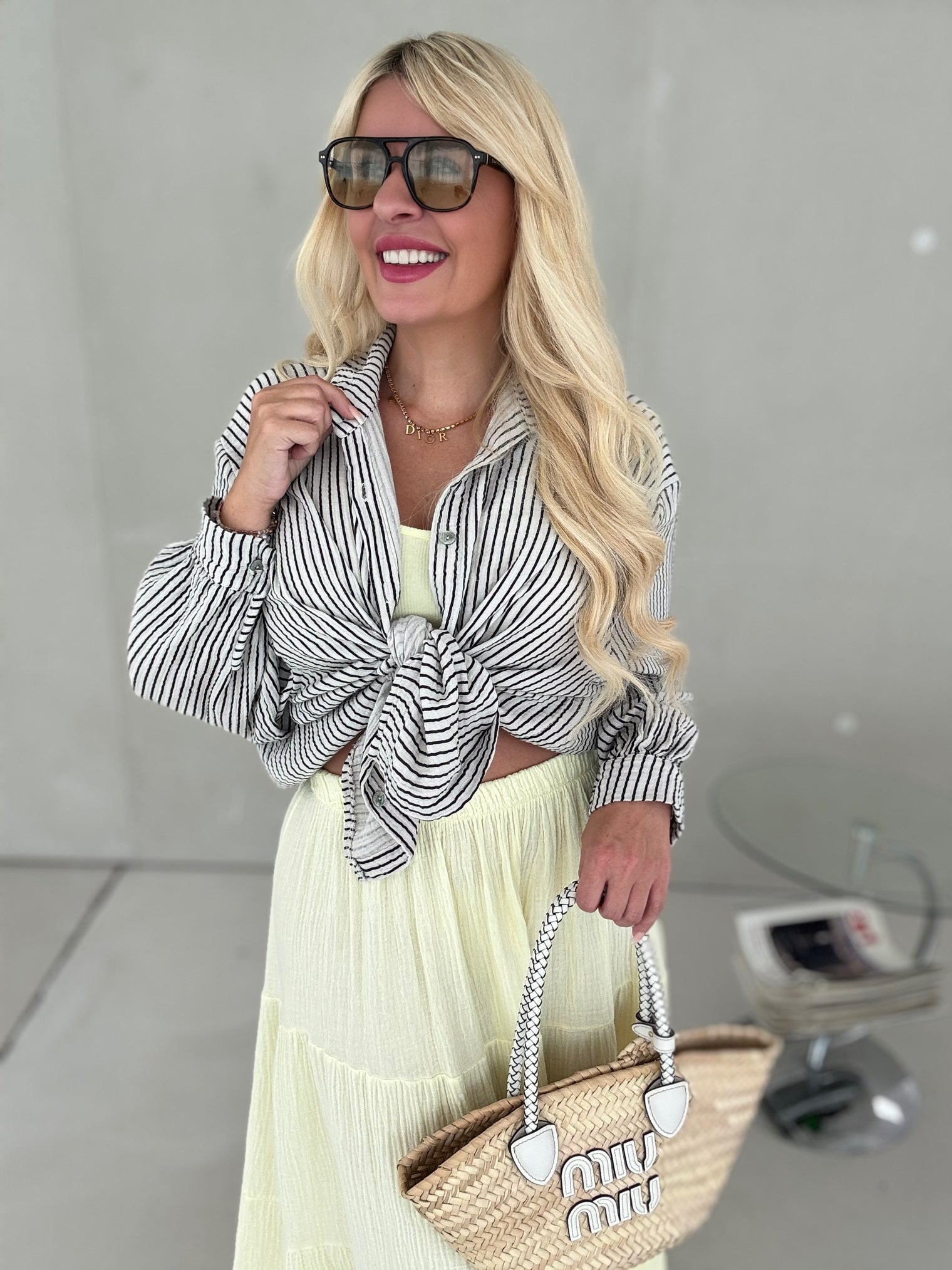 Musselin Bluse offwhite SOFT STRIPES schwarz