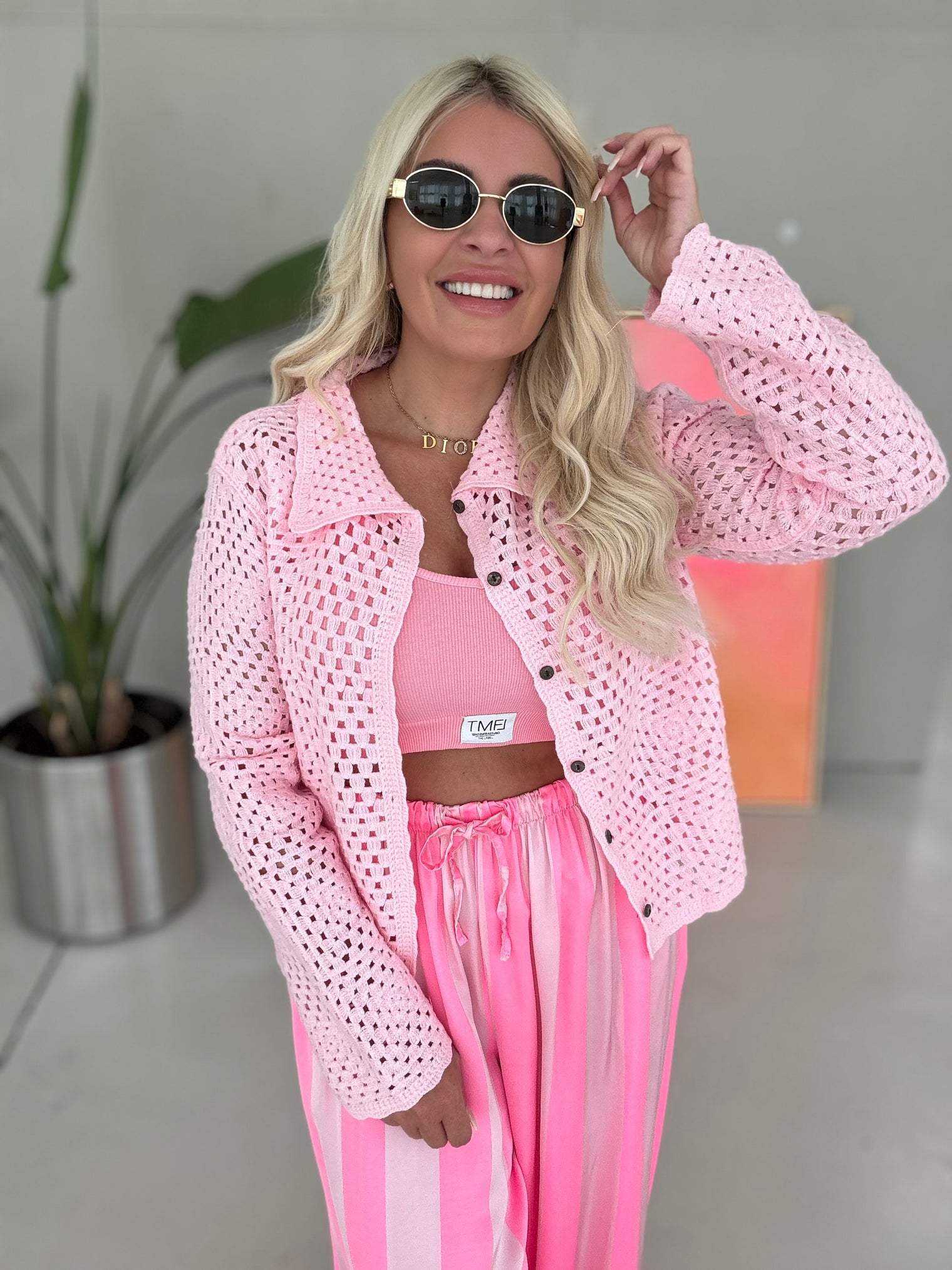 Häkelcardigan COOL CROCHET rose