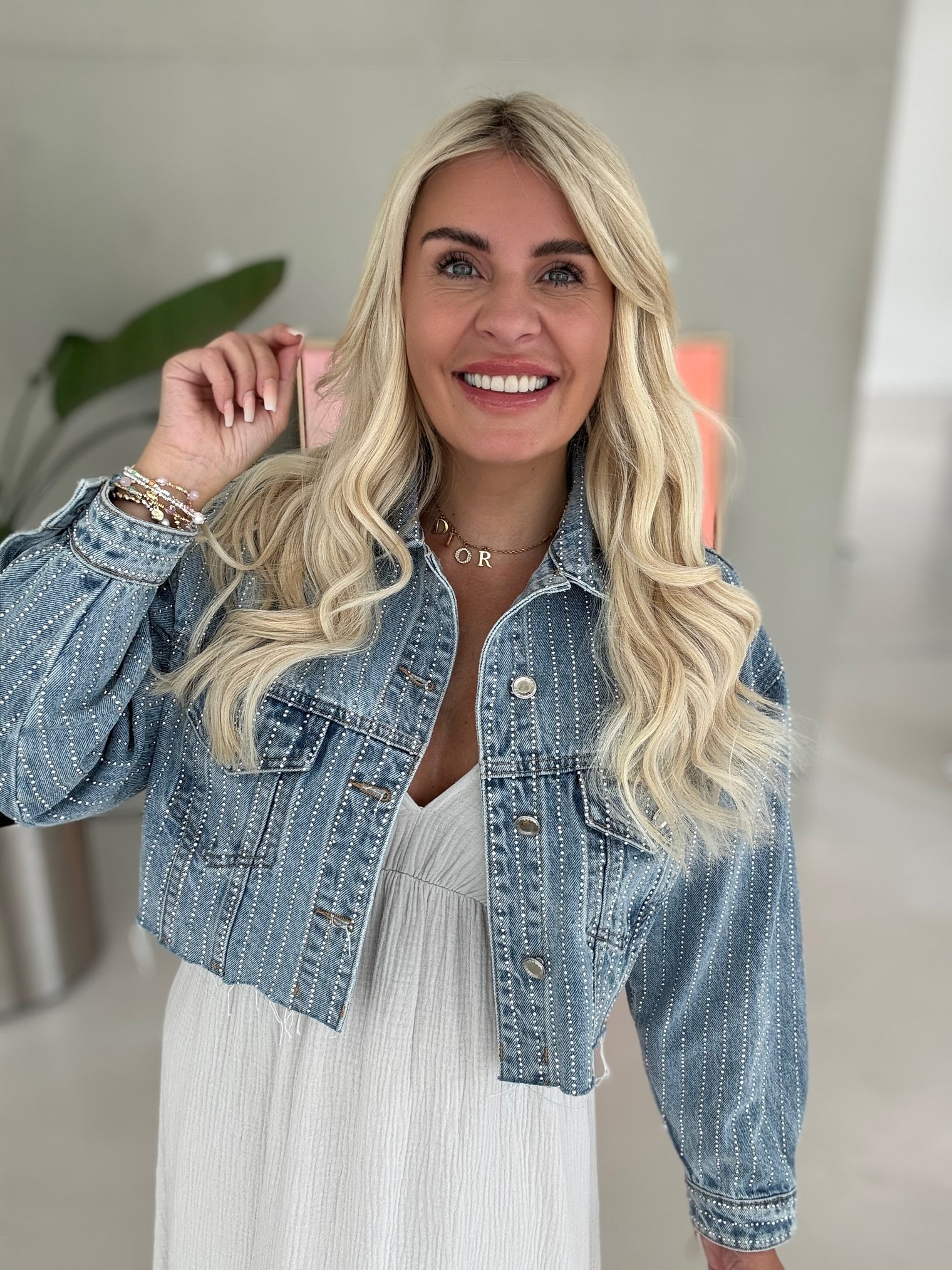 Jeansjacke FESTIVAL FEVER Glitzer
