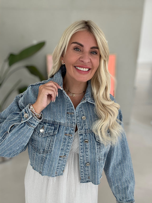 Jeansjacke FESTIVAL FEVER Glitzer