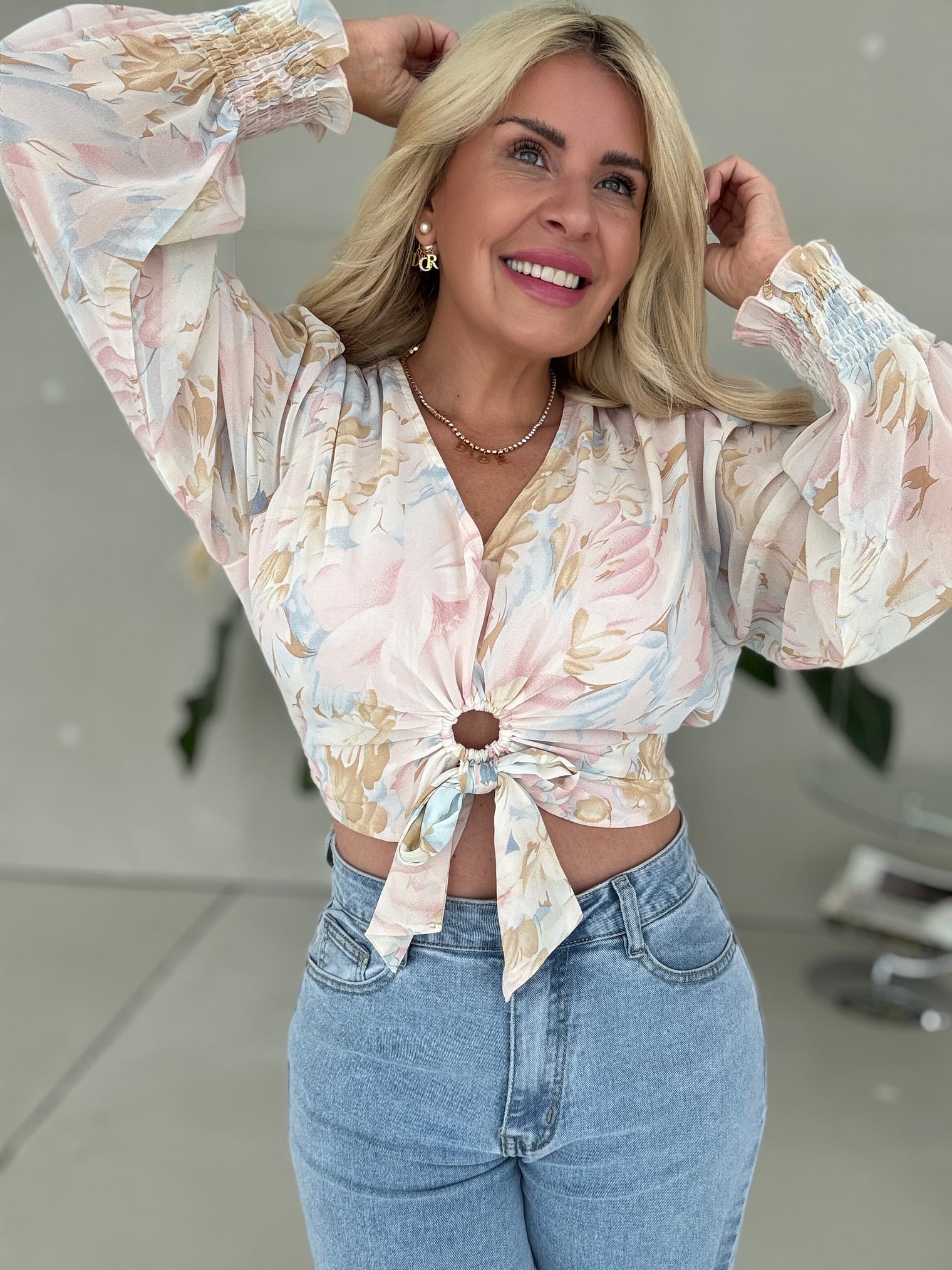 Bluse langarm PASTELL FLOWER BOMB