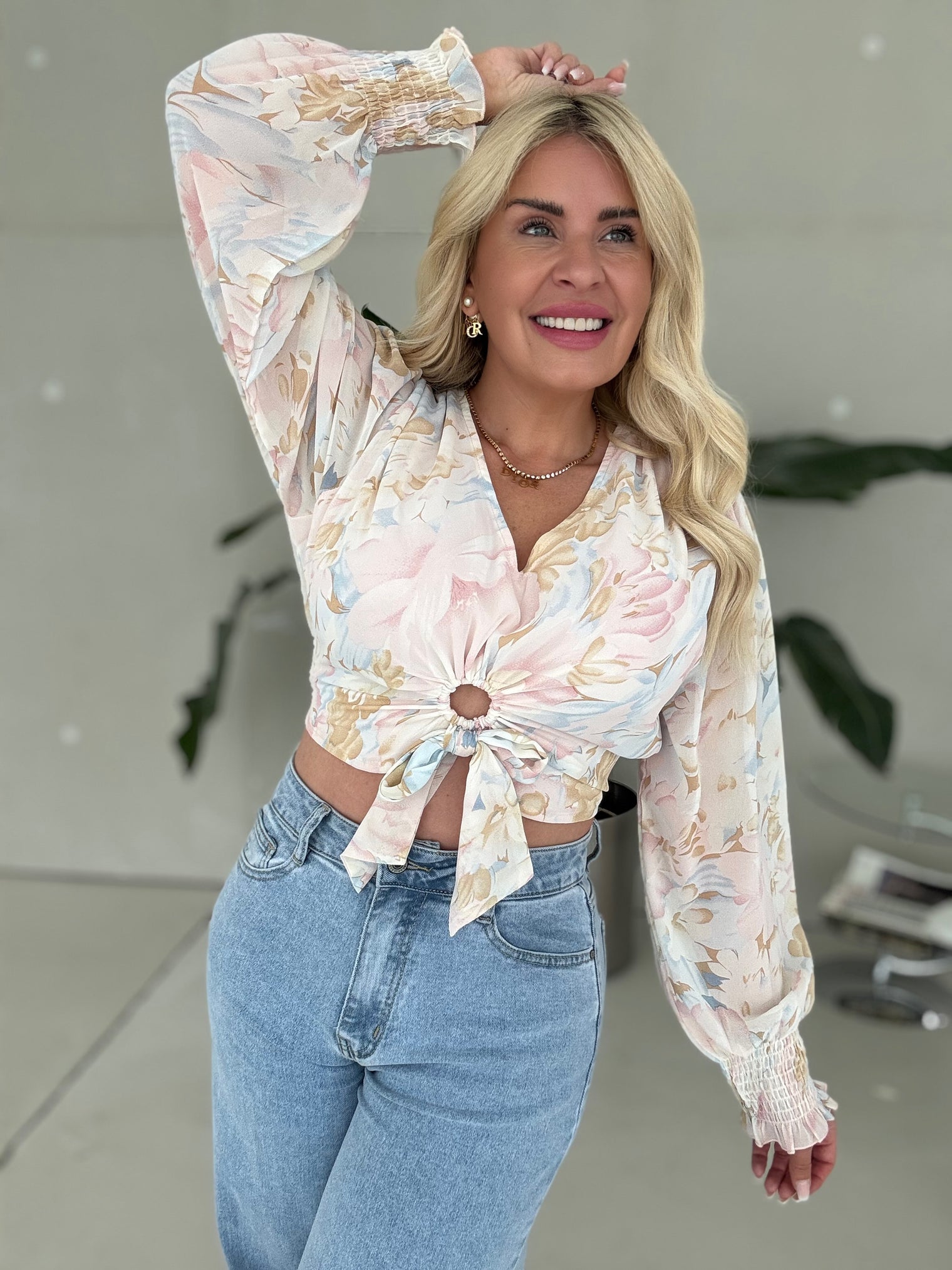 Bluse langarm PASTELL FLOWER BOMB