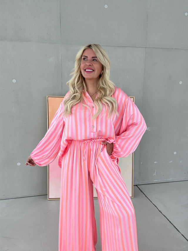 SILKY POWER rosa NEON STREIFEN orange&pink