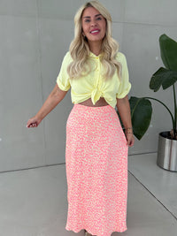 Bluse kurzarm BUTTERMILK LEMON zum knoten