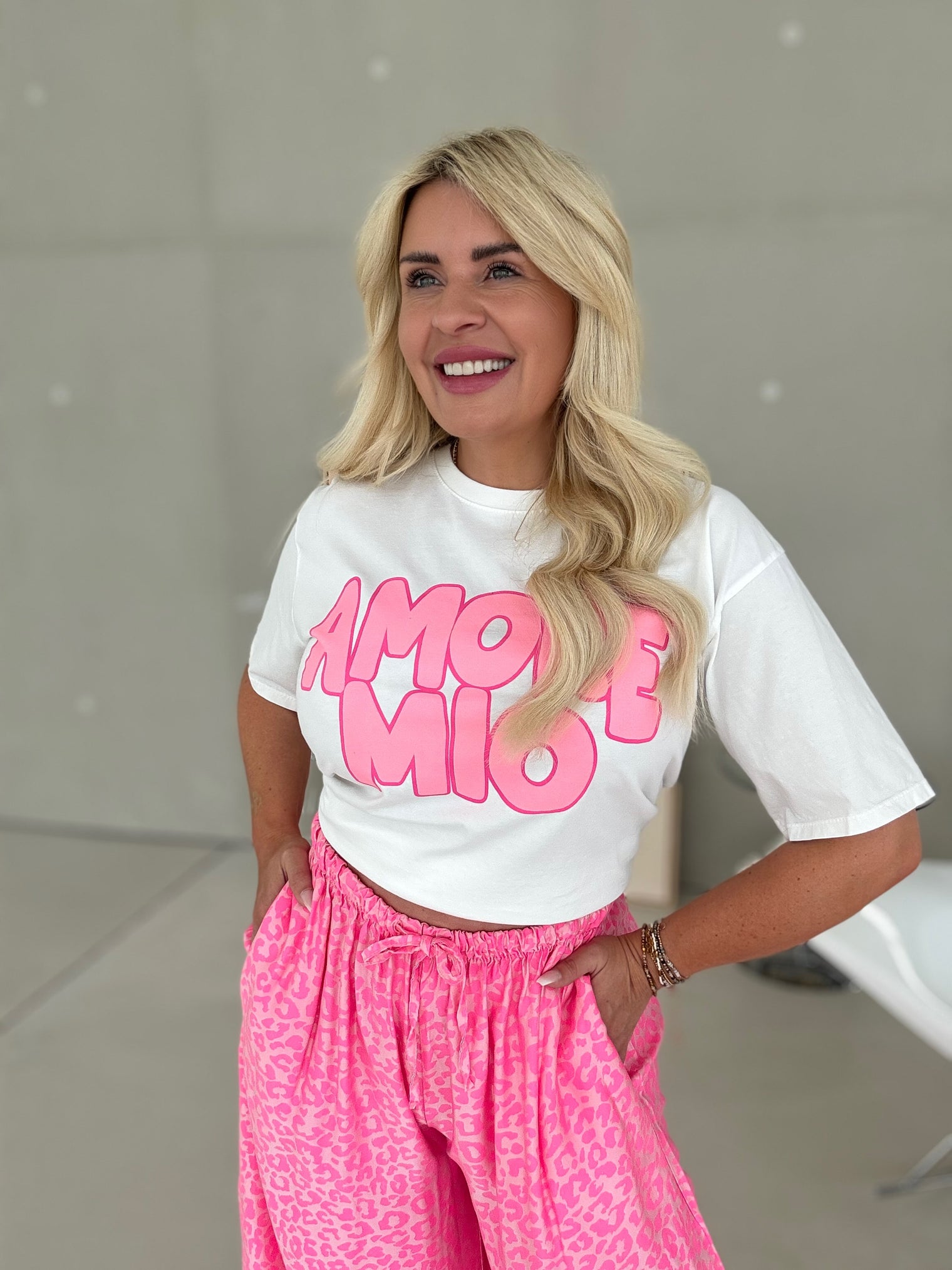 Statement Shirt weiß AMORE MIO