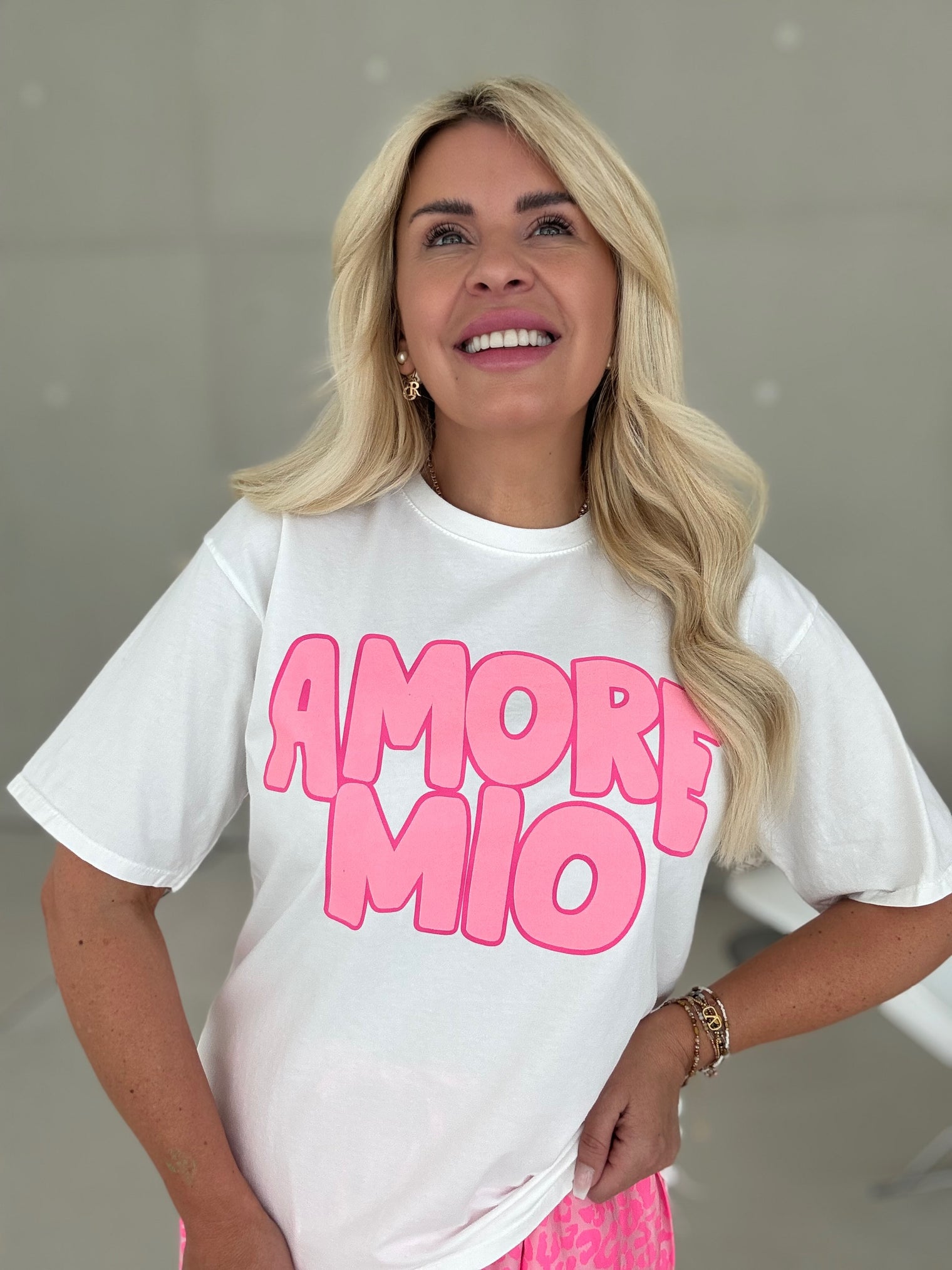 Statement Shirt weiß AMORE MIO