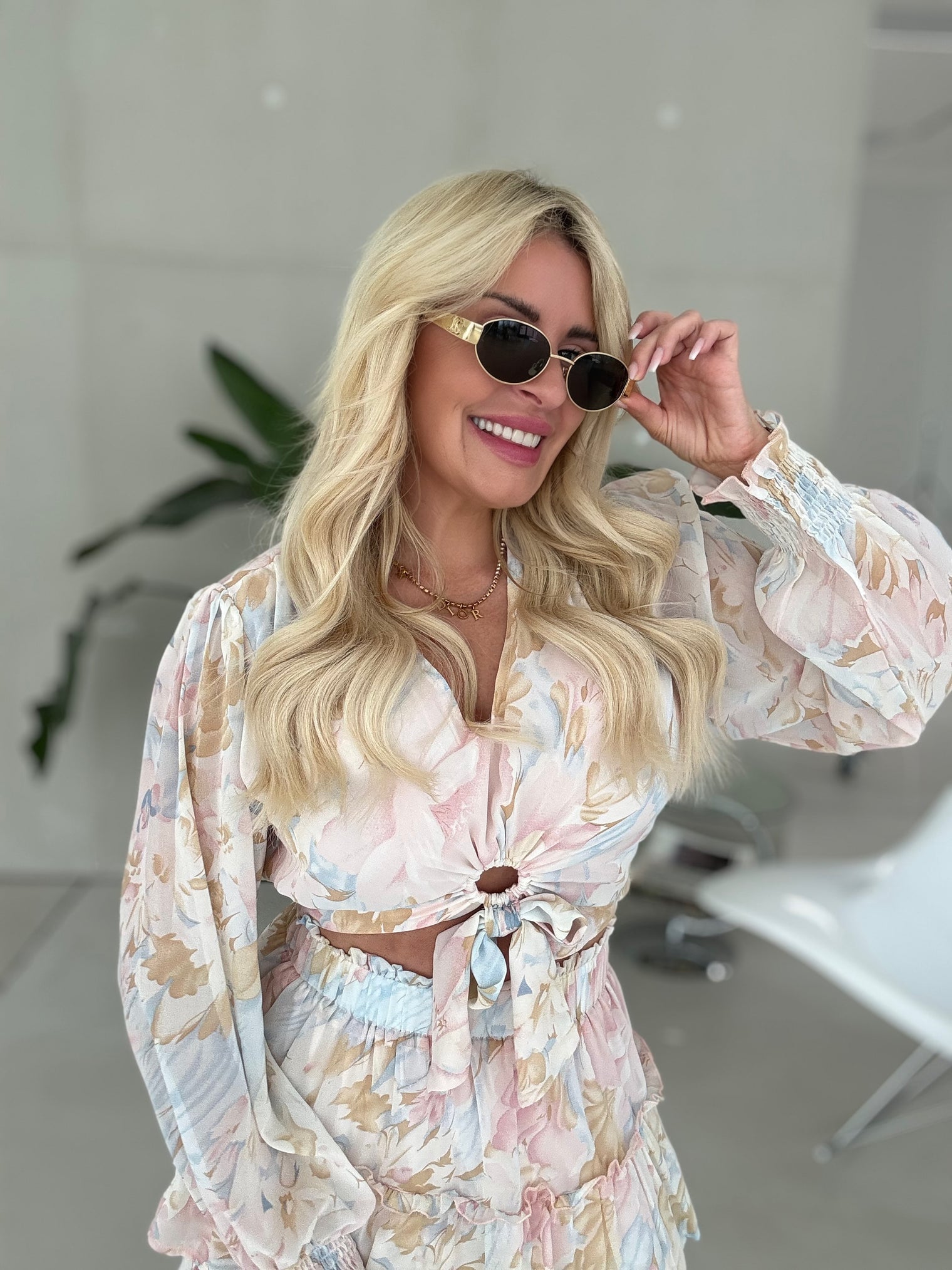 Bluse langarm PASTELL FLOWER BOMB