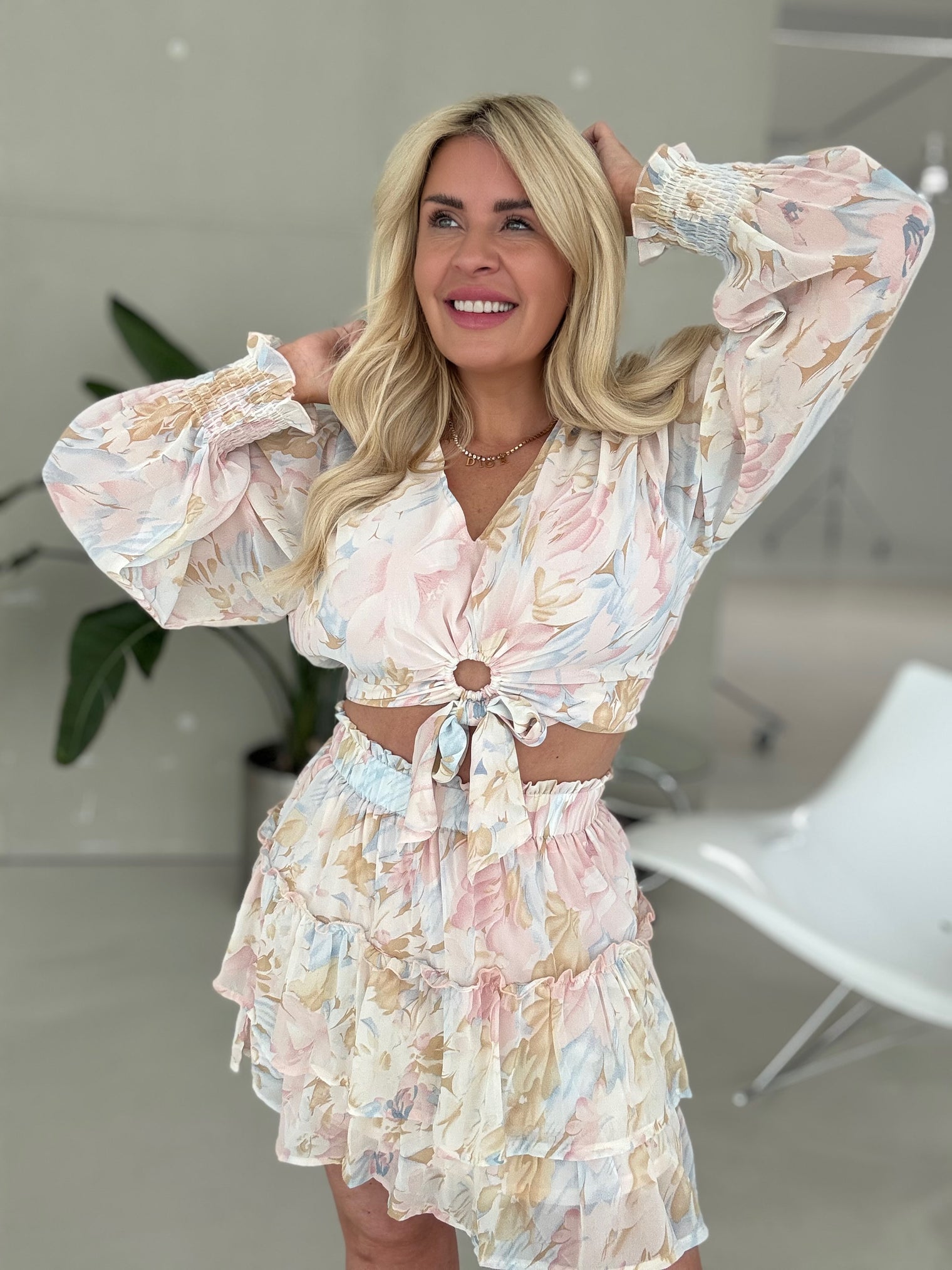 Bluse langarm PASTELL FLOWER BOMB