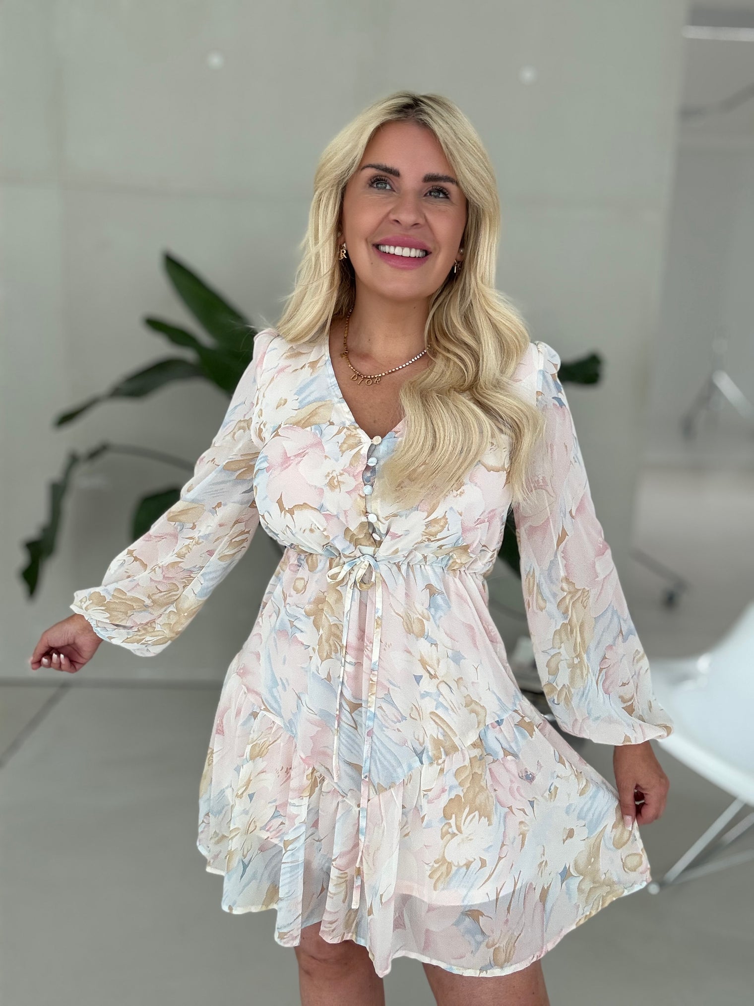 Kleid langarm PASTELL FLOWER BOMB