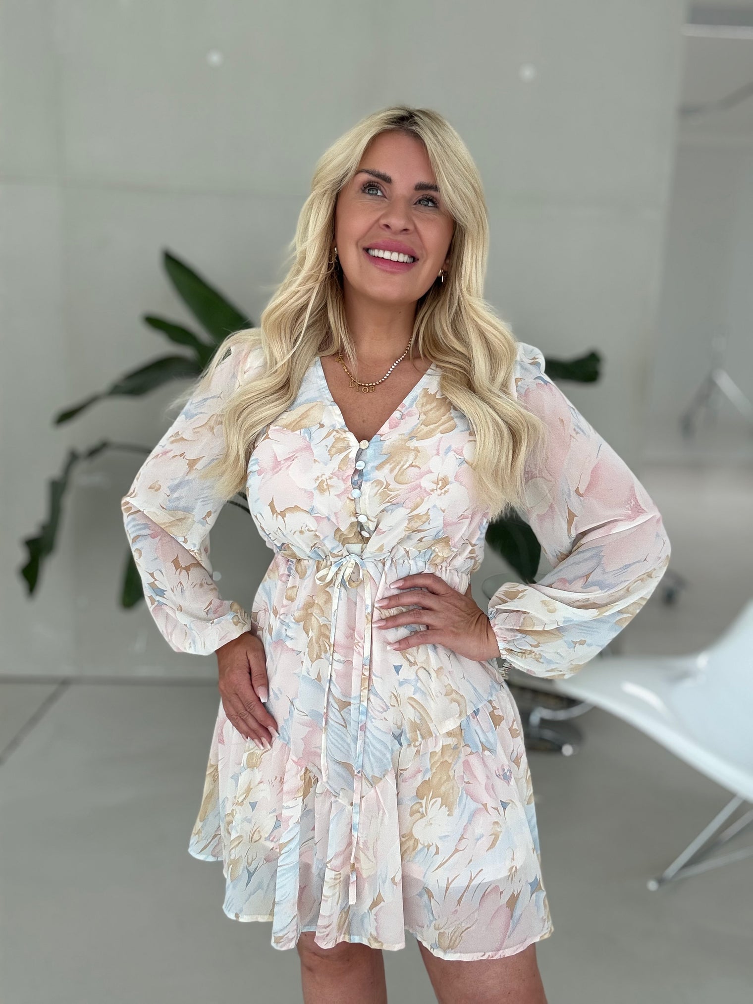 Kleid langarm PASTELL FLOWER BOMB