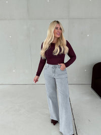 Stretch WIDE LEG Jeans GREY