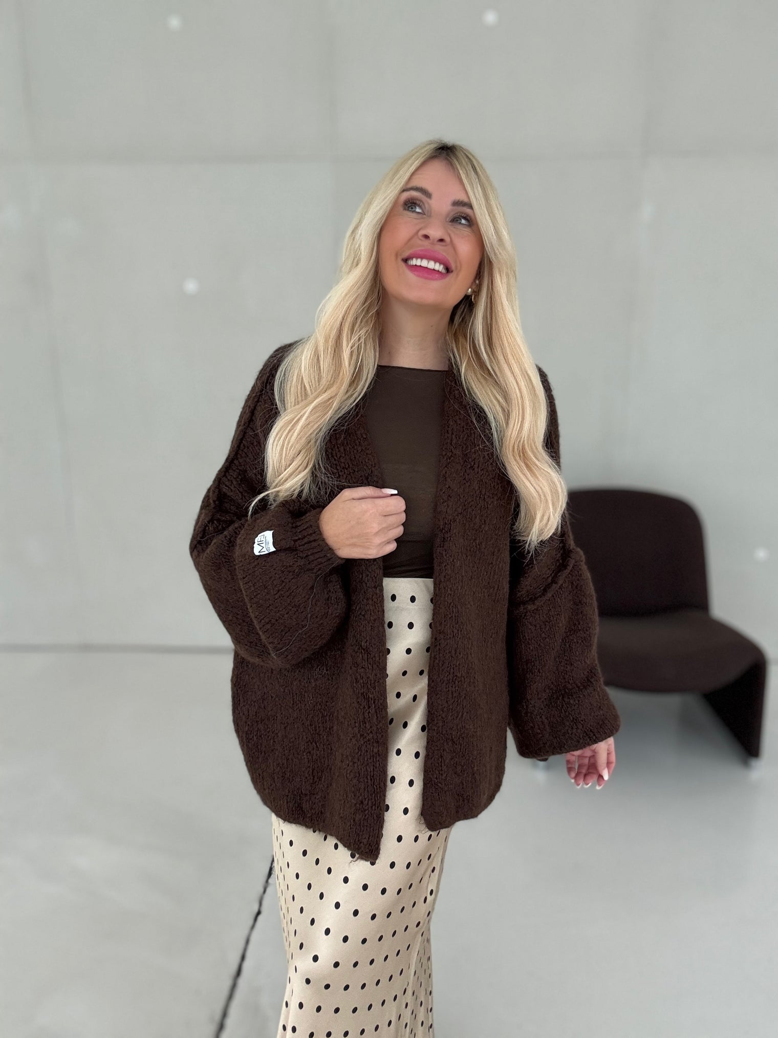 Cardigan COZY DREAMS chocolate