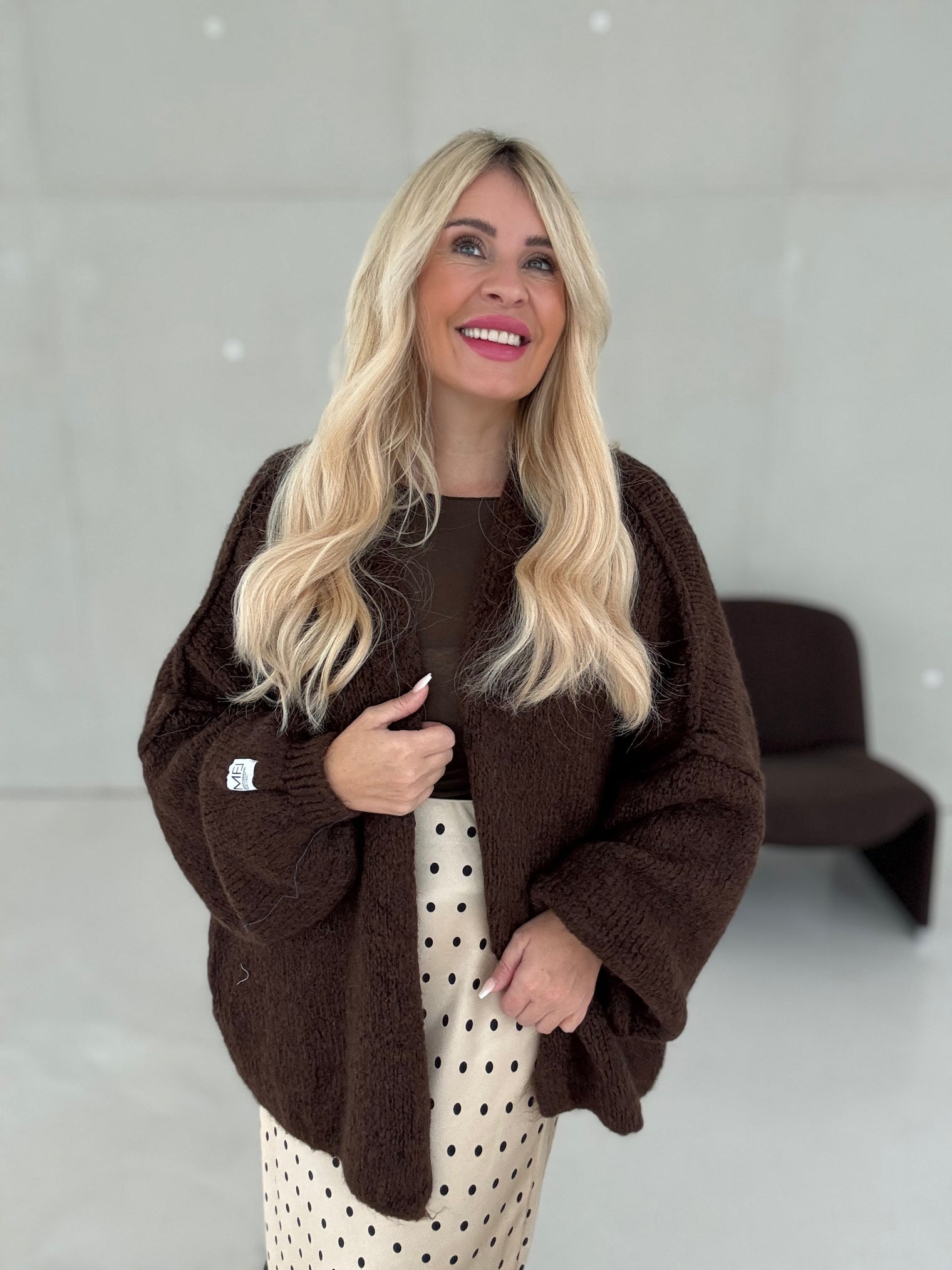 Cardigan COZY DREAMS chocolate