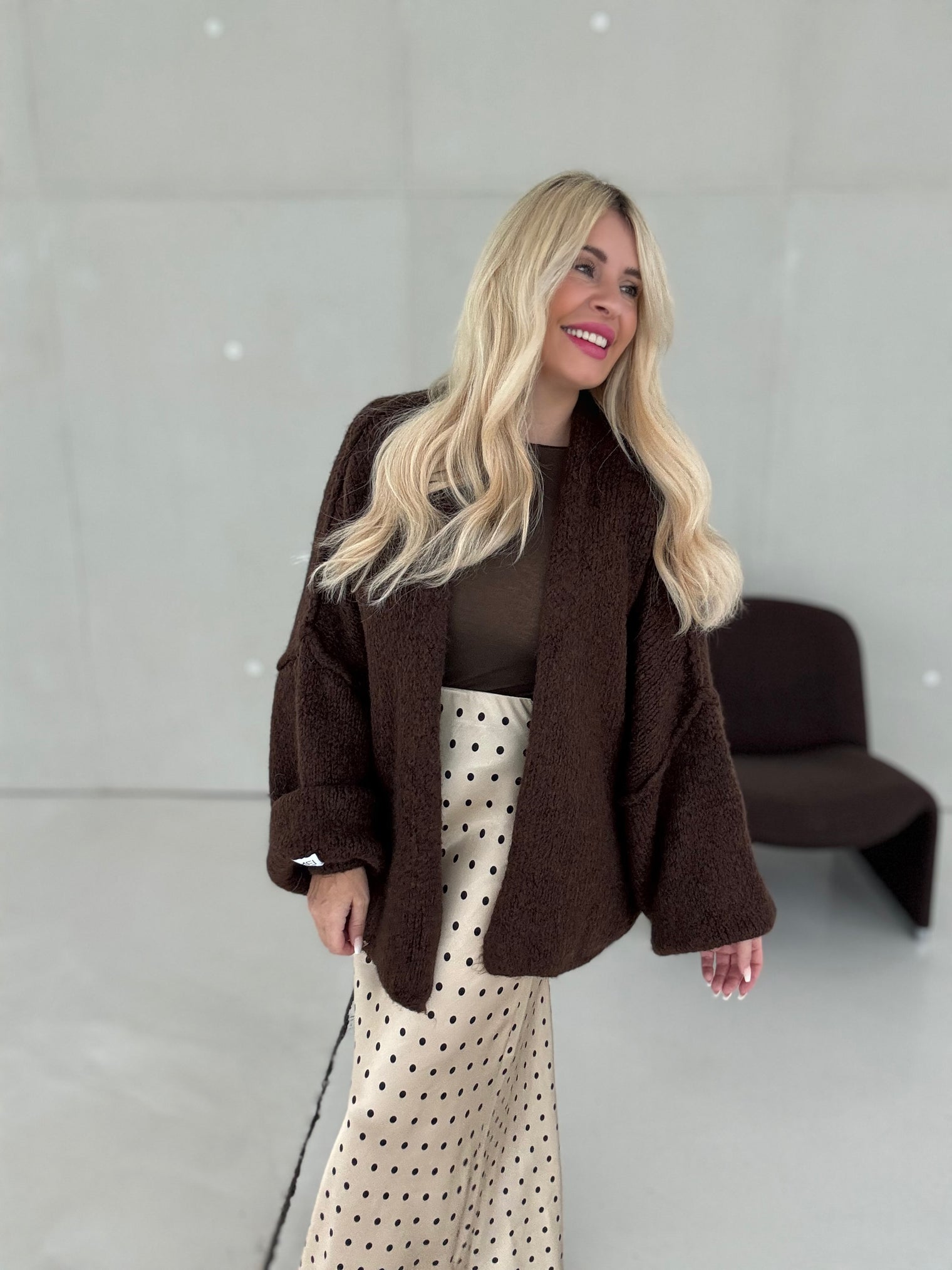 Cardigan COZY DREAMS chocolate
