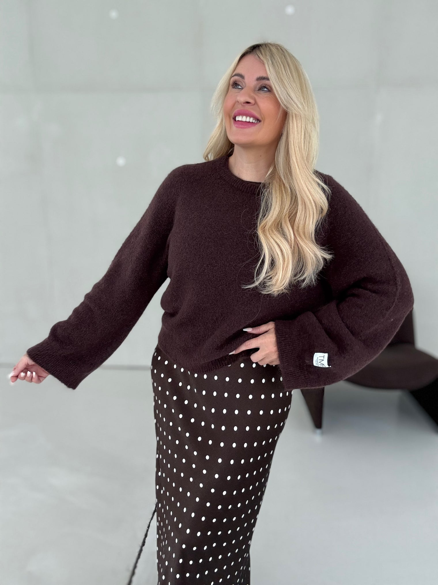 Signature Strickpullover Baby Alpaka Chocolate