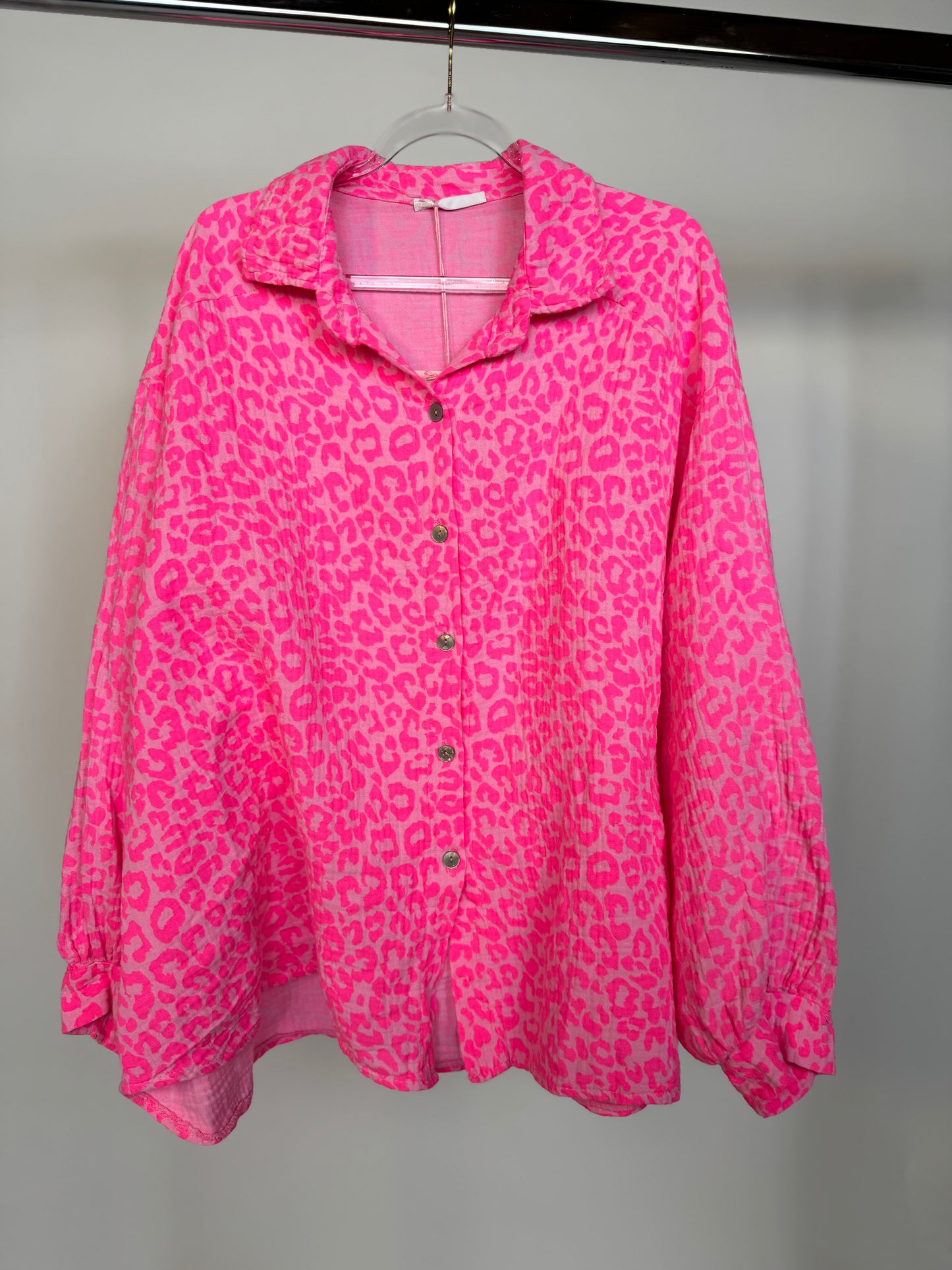 Musselin Bluse LEO LOVER electric pink