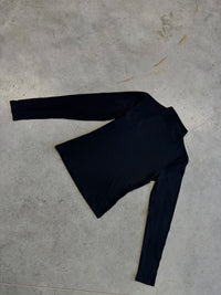 Turtle Neck Viskose Shirt schwarz