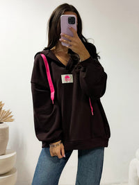 Pullover Chocolate YOGA mit neonpink
