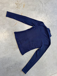 Turtle Neck Viskose Shirt navy
