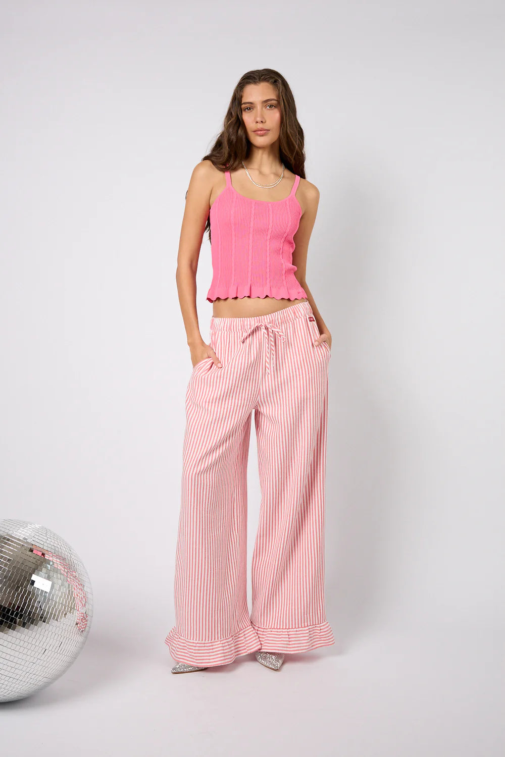 OH APRIL Glinda Top Dark Rose