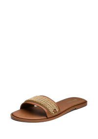 Hey Marly Metallic Beads Cognac