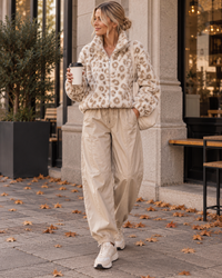 Signature Teddyjacke mit Reißverschluss FOREVER A LEO GIRL cremeweiß/beige