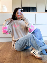 Premium Sweater YOGA CLUB mit Rückenprint