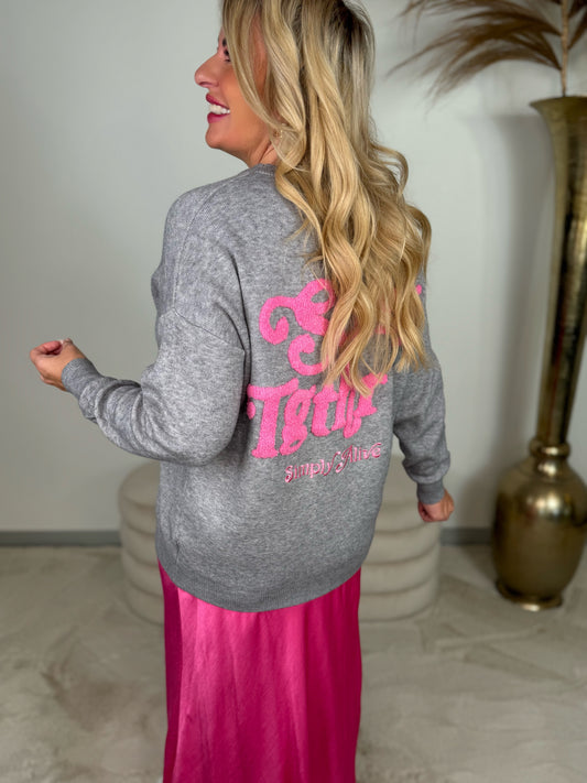 Pullover 7014-8648 strong together in grau/rosa