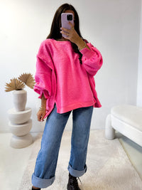 Teddy Pullover COZY DREAM in Hot Pink
