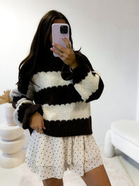 Kuschelweicher Strickpullover Brown & Creamy