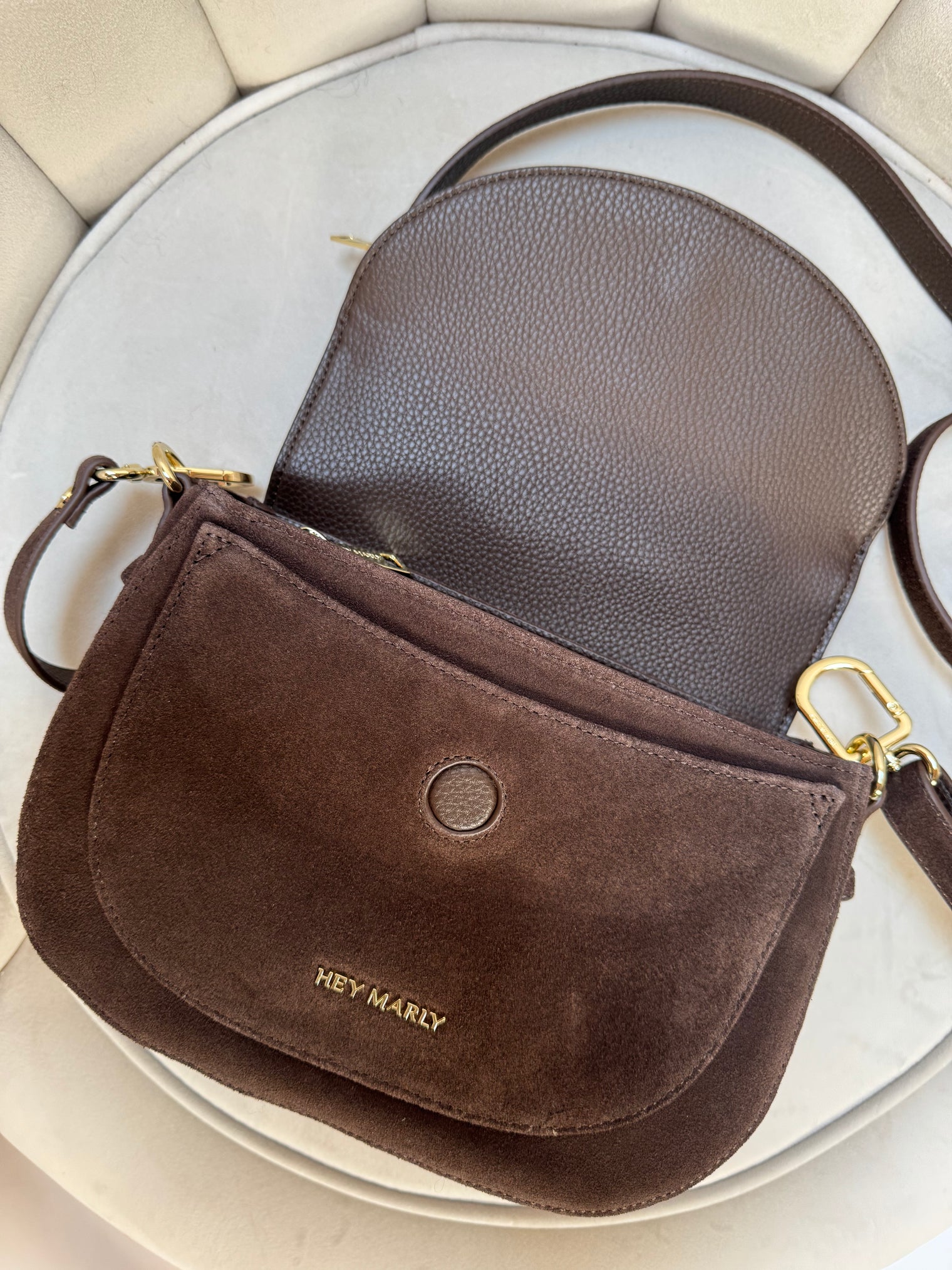 Hey Marly Big Sister Suede Coffee