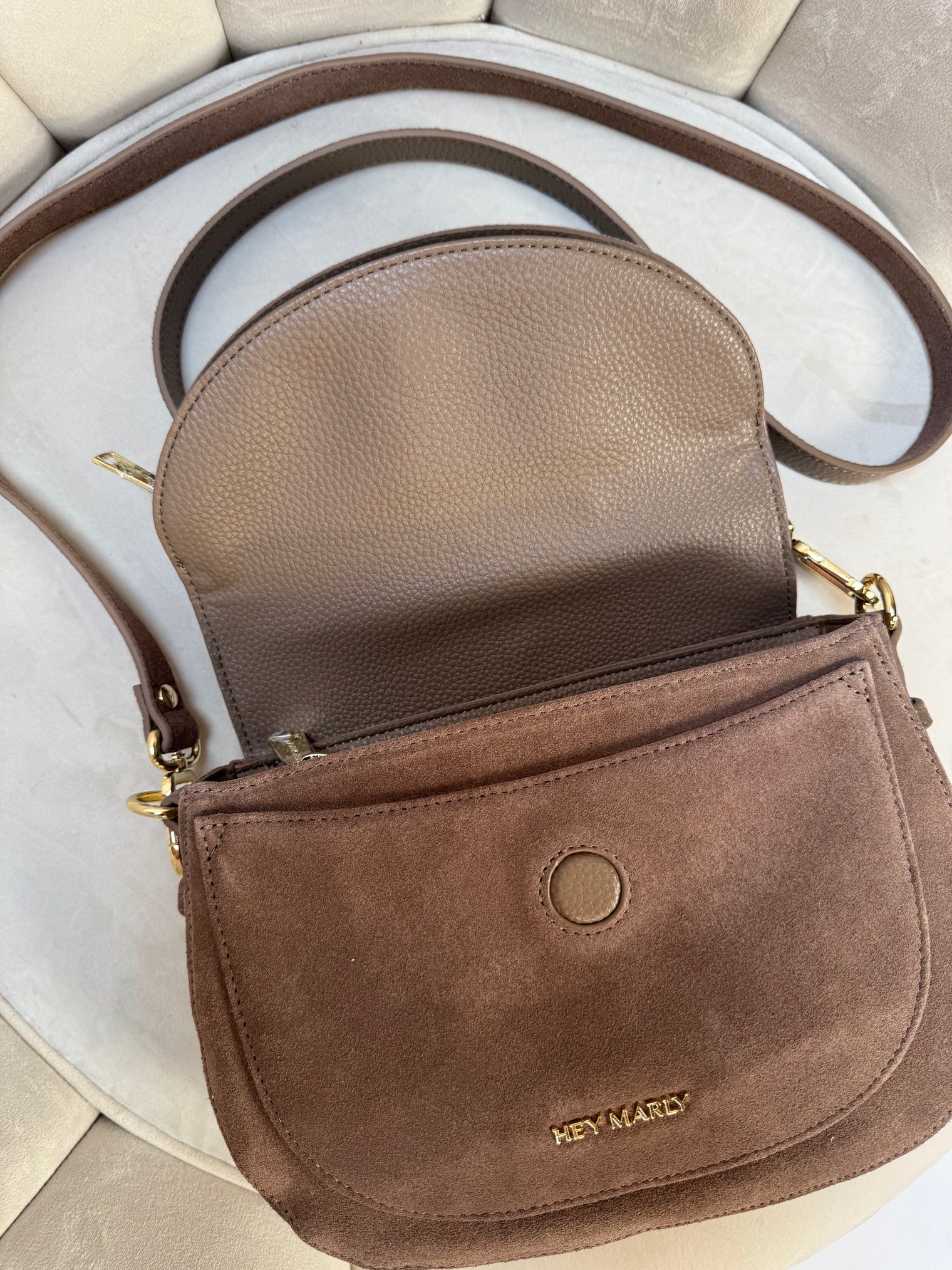 Hey Marly Big Sister Suede Mocha