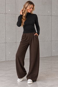 Turtle Neck Viskose Shirt schwarz