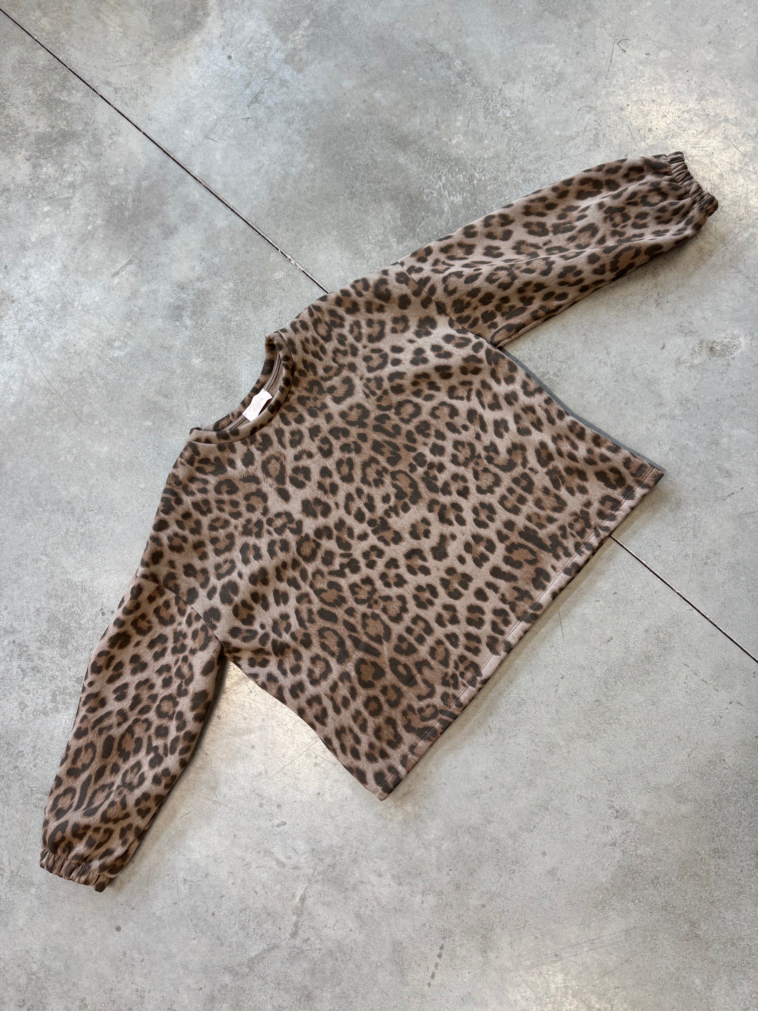 Sweater mit Rückenstickerei CREME DE LA CREME LEO Taupe/Chocolate