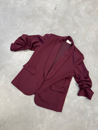 Stretch Butterstoff Blazer OVER THE CLOUDS burgundy