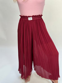 Signature Plisseehose mit Patch BURGUNDY