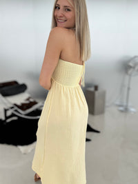 Neckholder Kleid gelb IBIZA LOVE