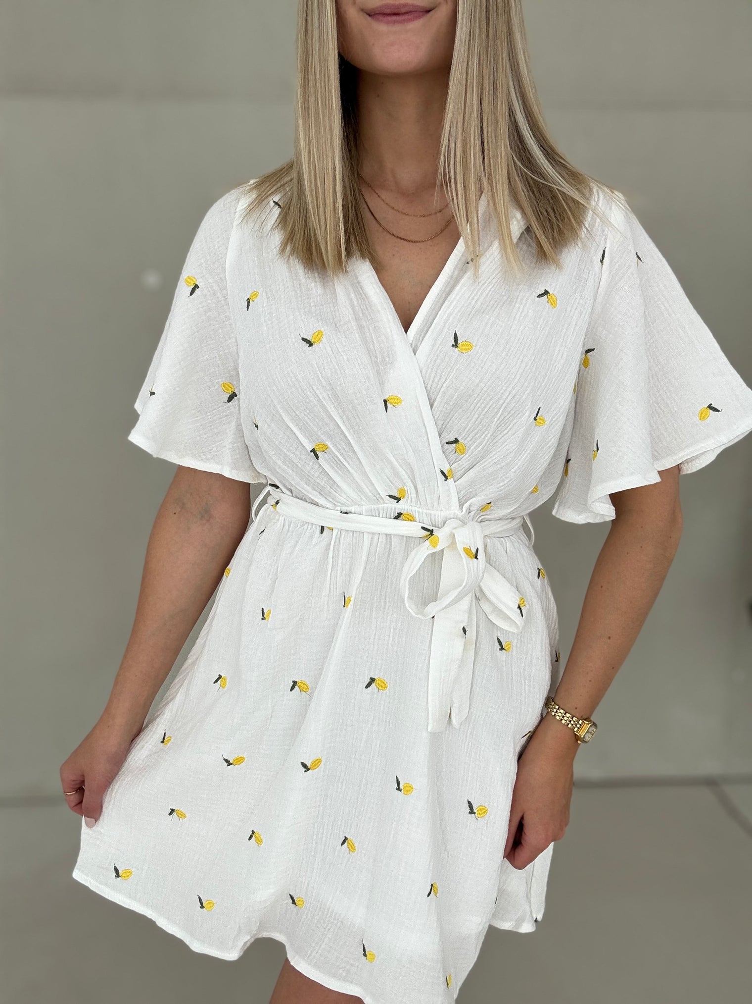 Musselin Kleid weiß LEMONS