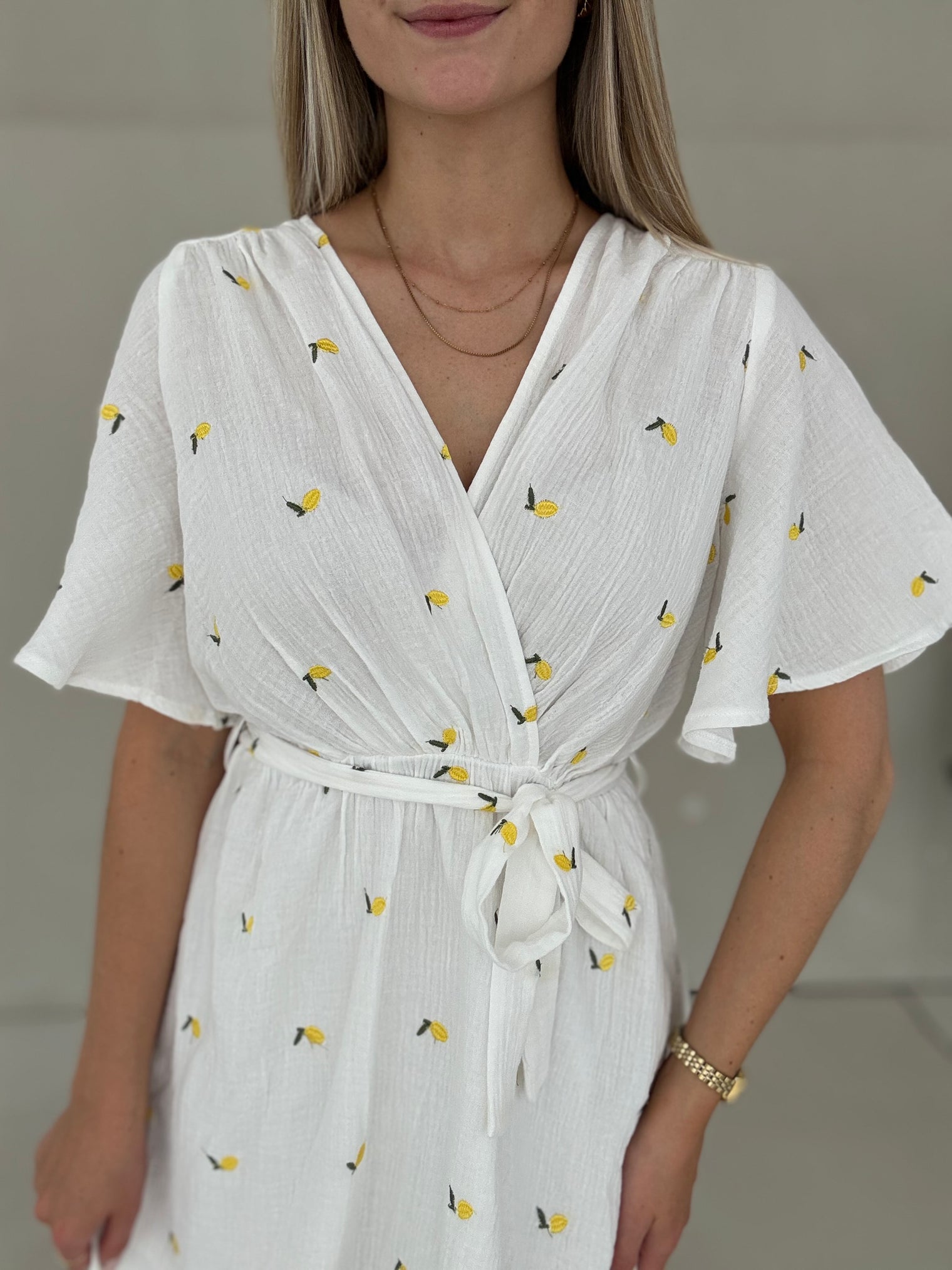 Musselin Kleid weiß LEMONS