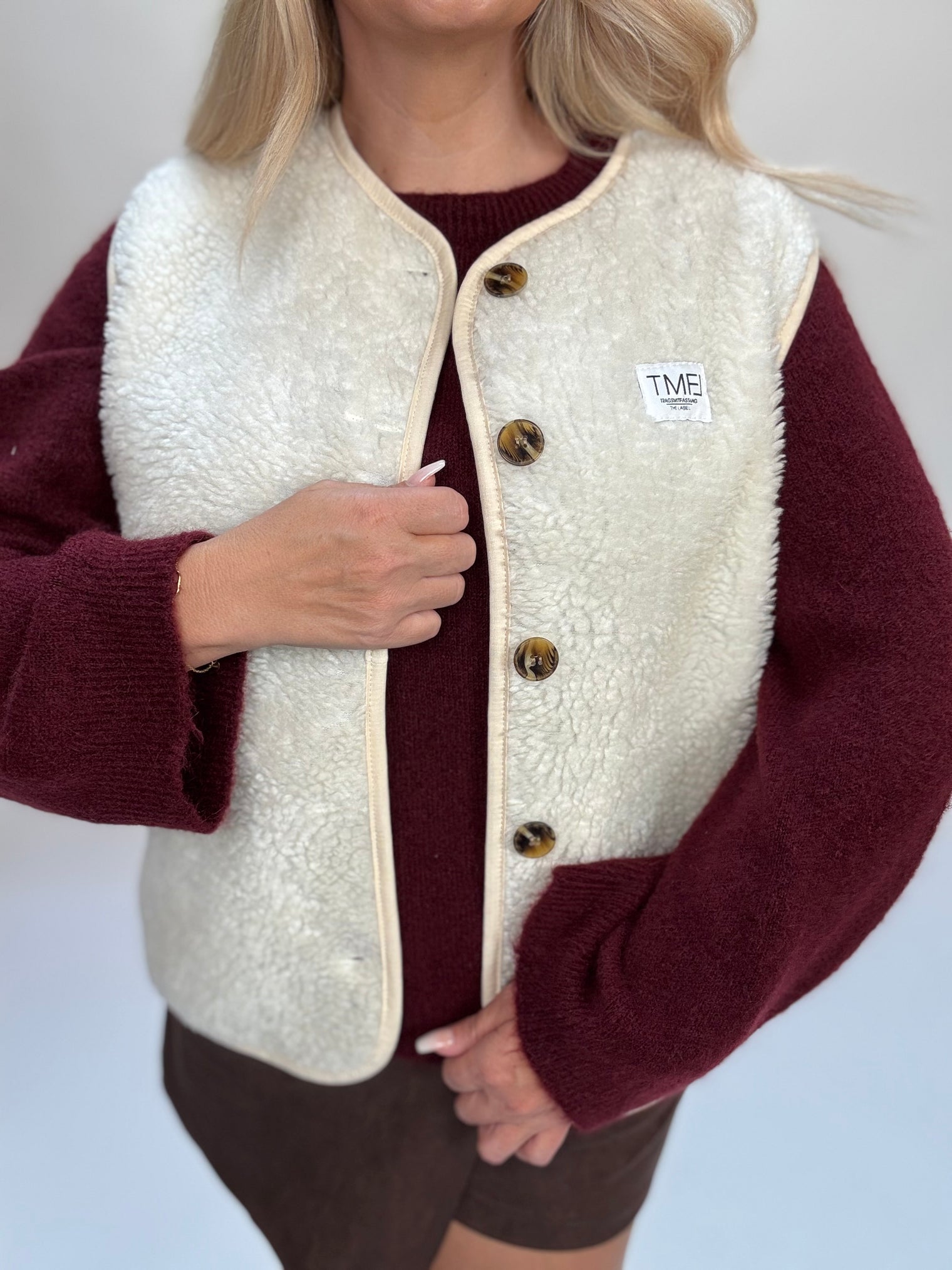 Signature Teddy Weste CREME