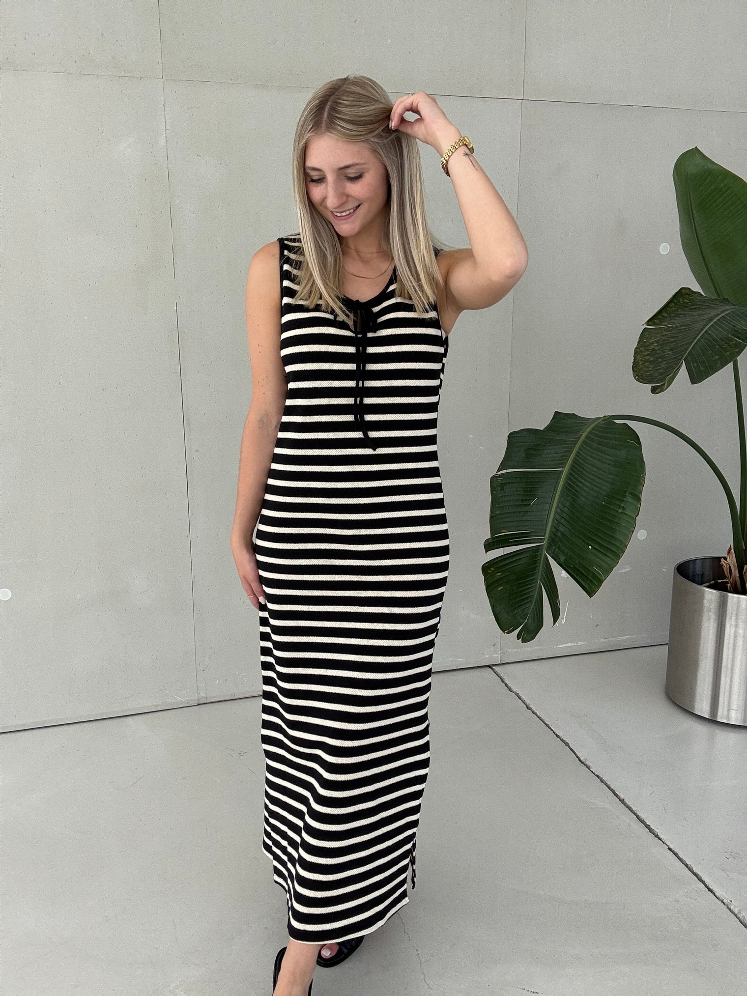 Kleid CASUAL CITY STROLL schwarz/creme